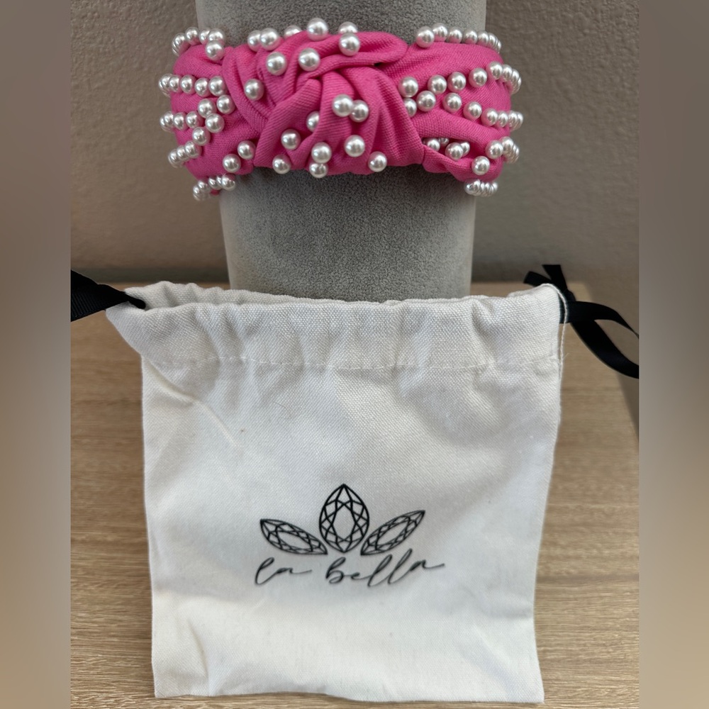 LA BELLA Pink Pearl Headband